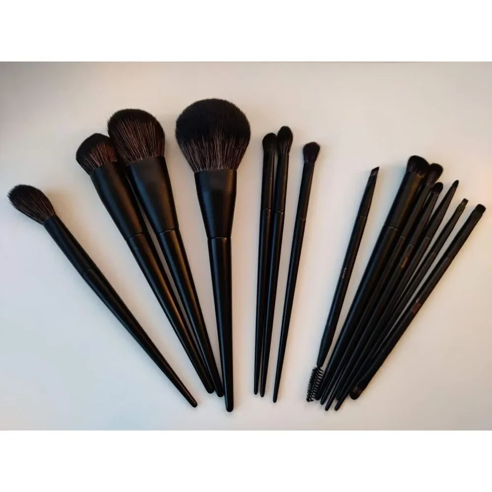 Jessup 14 Pieces T336 Black Kabuki Blending Makeup Brush Set